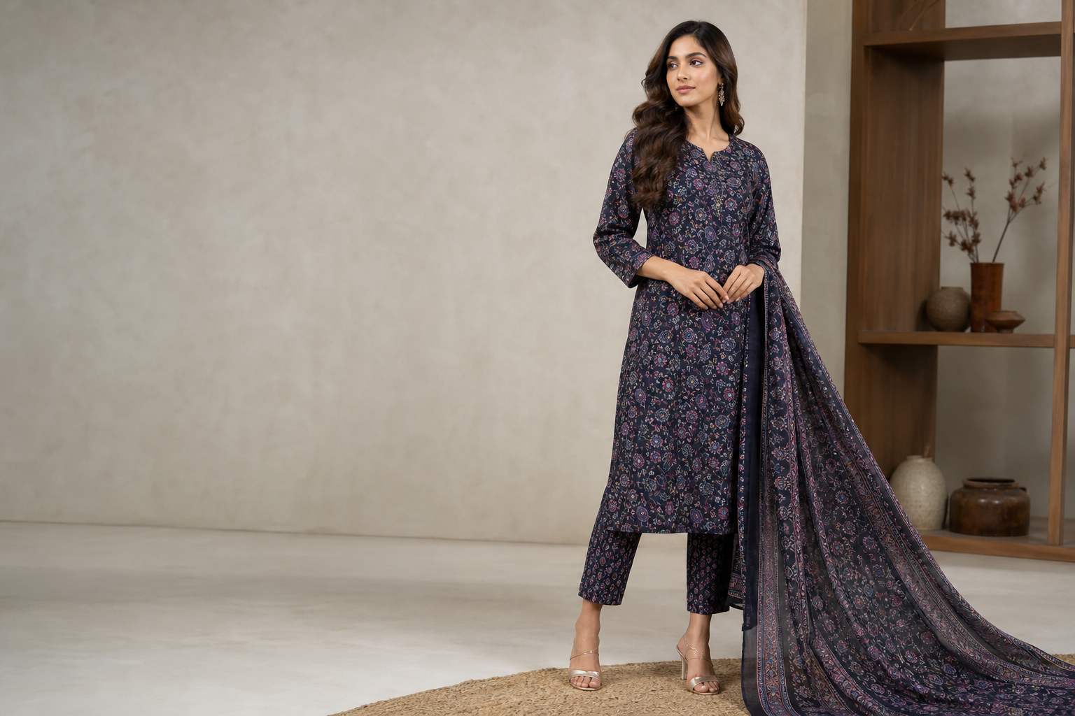 Fashion & Nightwear · Dark All-Over model fabric presentation