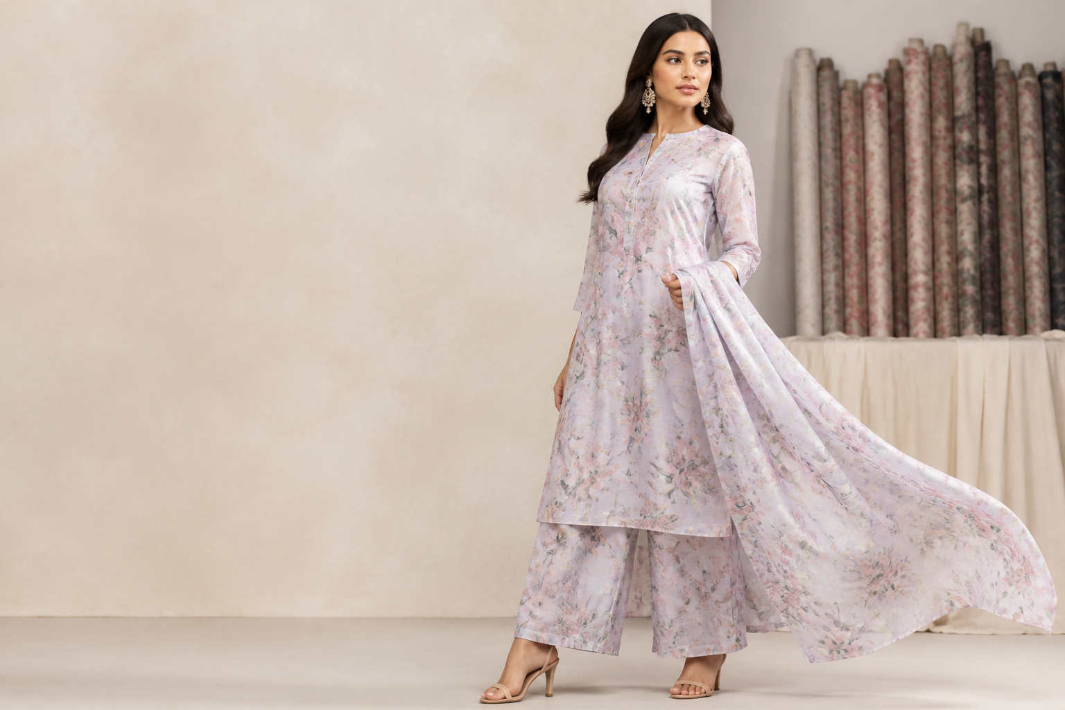 Fashion & Nightwear · Light All-Over model fabric presentation