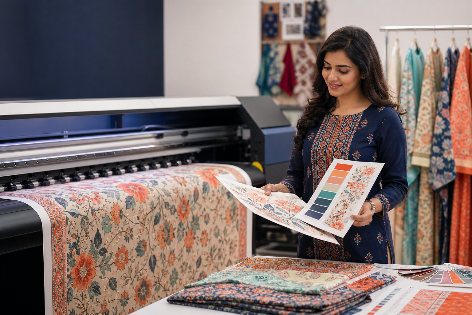 Made-to-Order Printing model fabric presentation