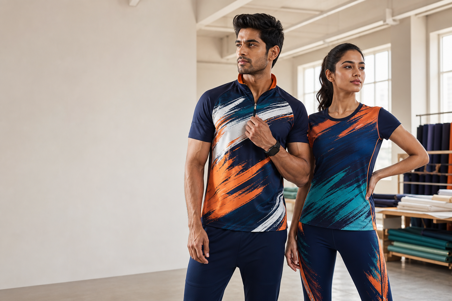 Sportswear & Activewear model fabric presentation